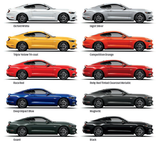 mustang 2015 color 