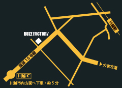 バズファクトリーの地図